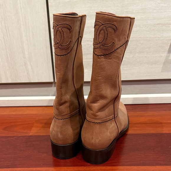 Brown Leather Women's Boots - Picture 1 of 5